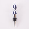 Purple & White Ribbon Twist Bottle Stoppers
