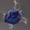 Cobalt Blue Optical Glass Sea Turtles