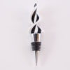 White & Black Ribbon Twist Bottle Stoppers