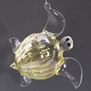 Yellow Luster Optical Glass Sea Turtles