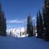 A LONE SNOWBORDER