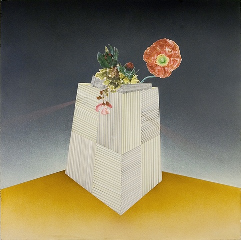 container with poppy
