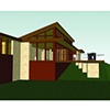 North west elevation 3-D 
