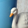 WHITE SWAN BLUE CUP