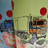 trucker cup with spots