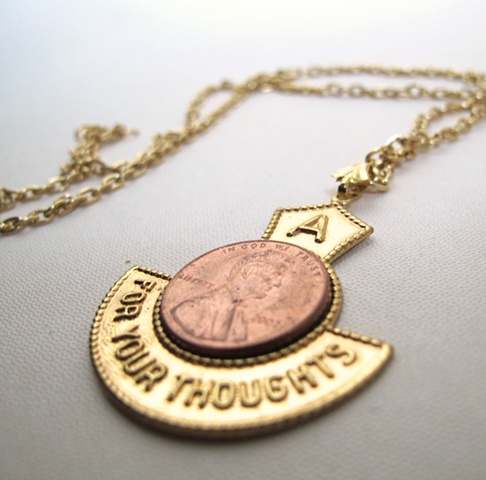 Penny For Your Thoughts Necklace (Gold)
