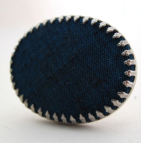 Cerulean Silk Cocktail Ring