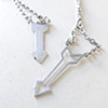Double Arrows Friendship Necklaces (SIlver)