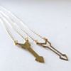 Double Arrows Friendship Necklaces