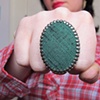 Forrest Green Silk Cocktail Ring