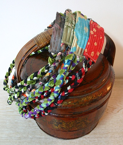 braided fabric necklaces