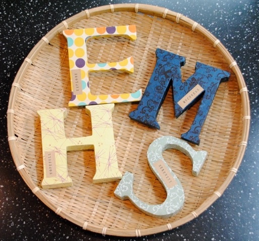 Paper covered letters