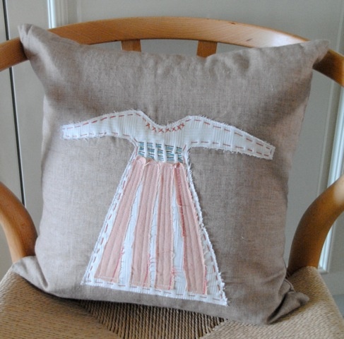 Pink dress pillow