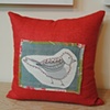 Pink bird pillow