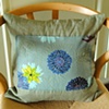 Blue flower pillow