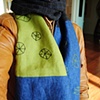Linen embroidered scarf