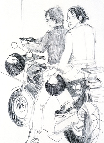 Untitled (study for Motorcycle painting)