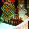 gallery lounge roombox - chessboard detail