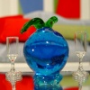 table with blue glass - miniature