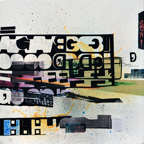 Stephanie Armbruster, Electronic Sound, 909's No UFO's, Mixed Medium painting, Pittsburgh Artist, Stephanie Armbruster Braddock, Rustbelt Artist