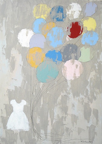 White Dress and Balloons