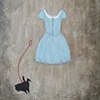 Blue Dress Black Bunny