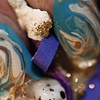 Dice, streamers and swirls 
