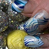 Stripes and lines with silver balls