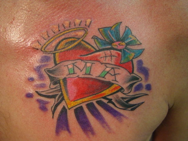On chest