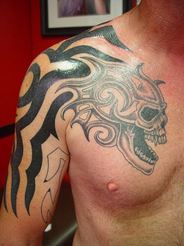 Almost Done
Skull w/ custom tribal