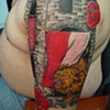 Polish flag, corn poppy flowers