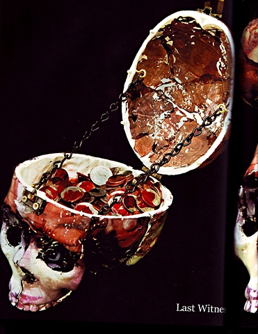 Polaroid Transfer Skull for the Empire State Studio Art Necro show...this shot is from the book which i also shot