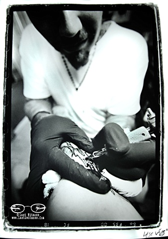 Justin Lipuma tattooing my arm