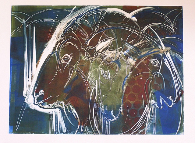 Three Markhor Heads 