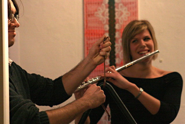 ten new compositions for flute performed during the exhibit, "lacey", at Pi Gallery