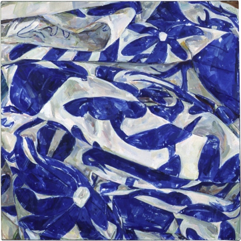 Mantel Embroiderered in Blue
