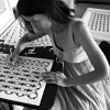 Maria Creyts making print projects: