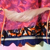 Golden Locks against Tropic Nightshade pattern, photo frieze, 13" x 16 feet