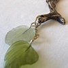 Ceramic Branch and Glass Leaves Necklace