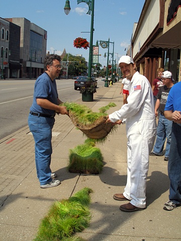 Public Art Jeff Schmuki, Public Eco Intervention, Green Line, 