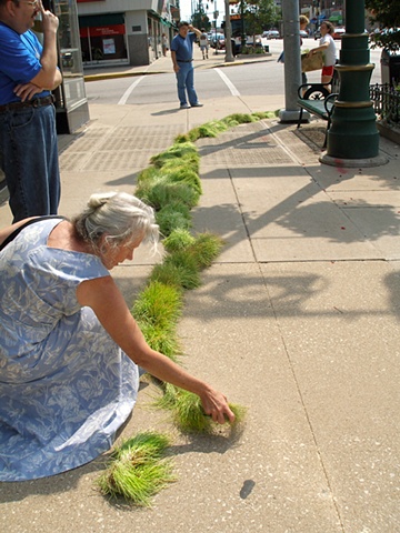 Public Art Jeff Schmuki, Public Eco Intervention, Green Line, Jeff Schmuki