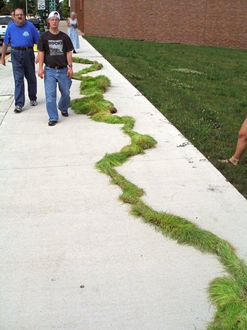 Public Art Jeff Schmuki, Public Eco Intervention, Green Line, Jeff Schmuki Community Action