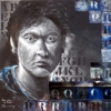 Self Portrait  - Artist W/Tape and Stencil