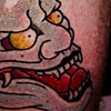 Hannya done by "tebori", Japanese hand poke
