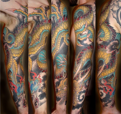gold dragon sleeve