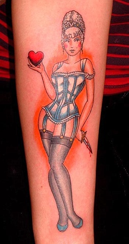 Victorian corset pin up