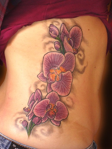 Orchids on ribs