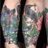 leg sleeve with crow.