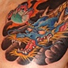 big blue dragon and sword