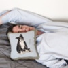 "Self-Portrait with dog pillow"
